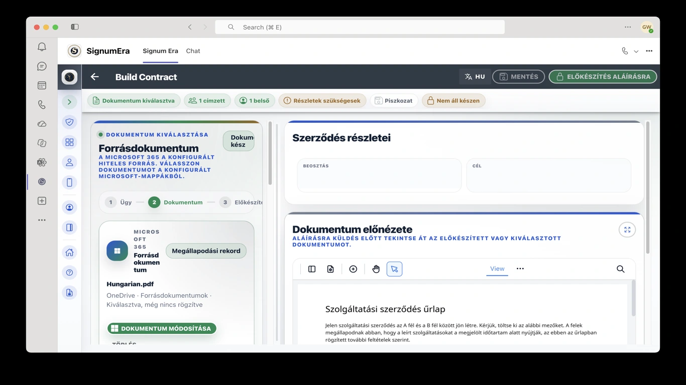 SignumEra Teams — Egy mérvadó ceremóniaállapot élő és aszinkron aláírás között.