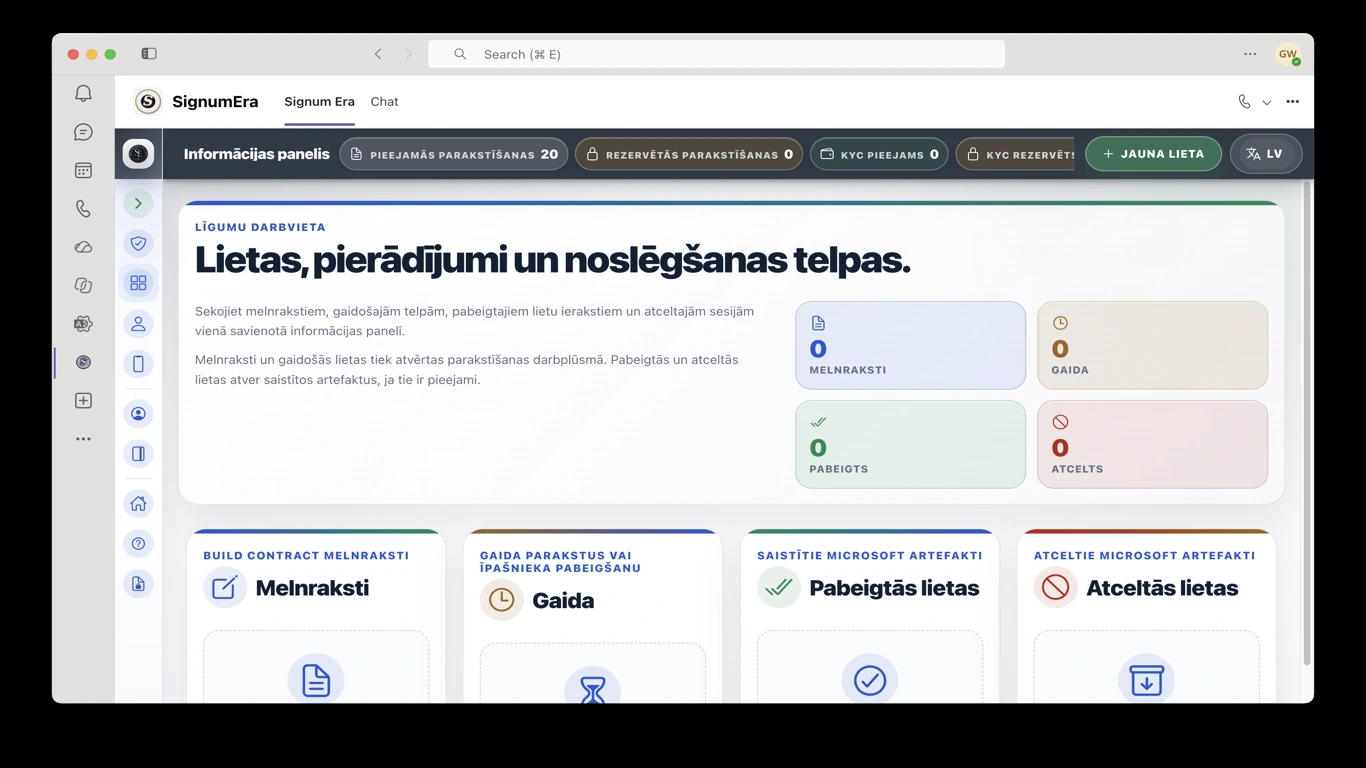 SignumEra Teams — Paraksts ir darbība. Ceremonija ir kontrolētais konteksts, kas padara darbību aizstāvamu.