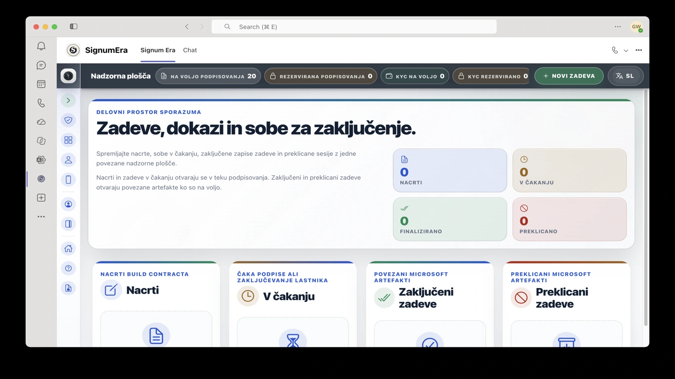 SignumEra Teams — Potpis je radnja. Ceremonija je kontrolirani kontekst koji radnju čini obranjivom.