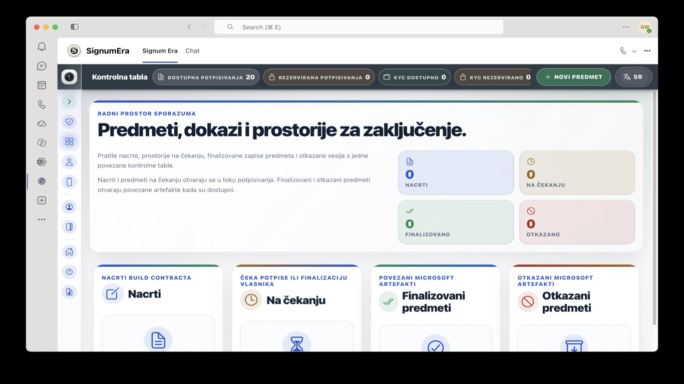 SignumEra Teams — Potpis je radnja. Ceremonija je kontrolirani kontekst koji radnju čini obranjivom.